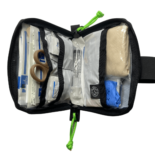 Inside view of The Galby mountain biking first aid kit from Cascade First Aid
